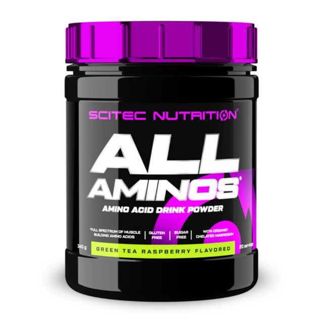 фото Комплекс аминокислот scitec nutrition all aminos 340 г, зеленый чай с малиной