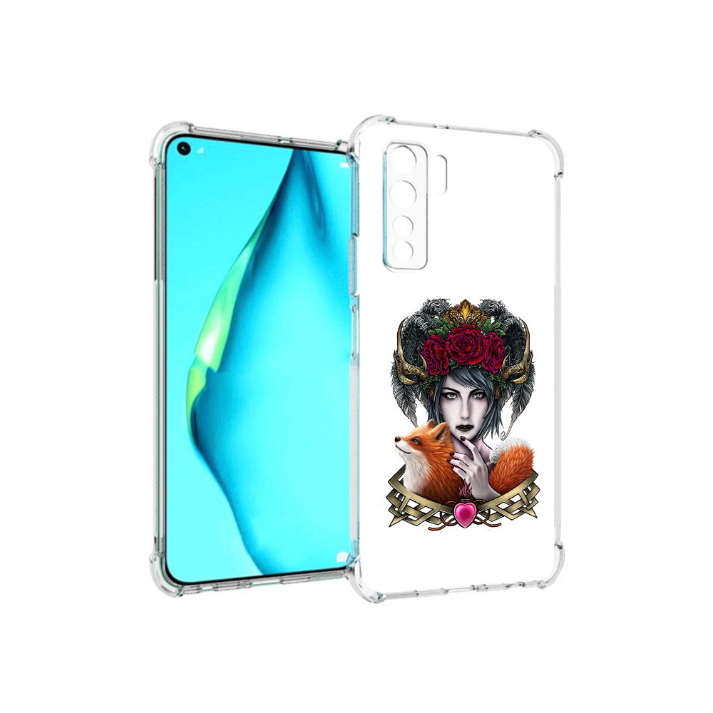 

Чехол MyPads Tocco для Huawei Nova 7 SE девушка с лисой, Прозрачный, Tocco
