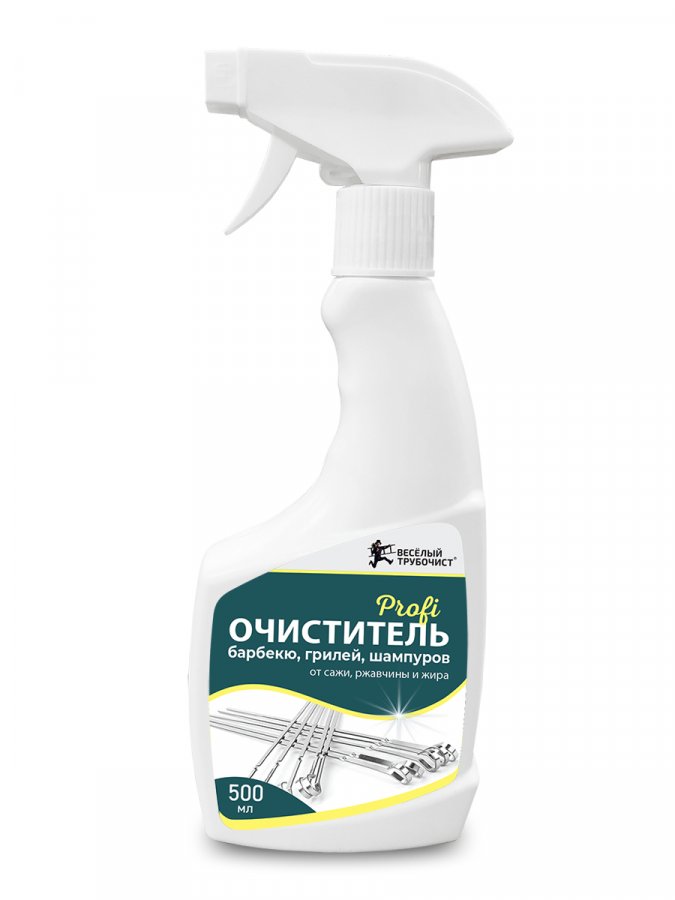 

Очиститель барбекю, грилей, шампуров от сажи, ржавчины и жира, Веселый трубочист, 500мл