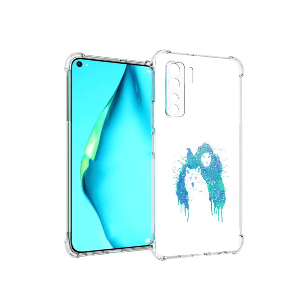 

Чехол MyPads Tocco для Huawei Nova 7 SE джон сноу, Прозрачный, Tocco