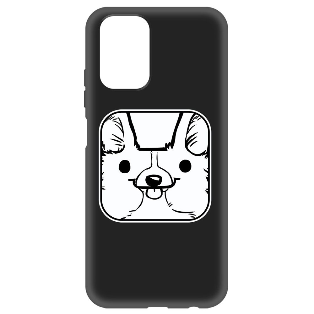 

Чехол-накладка Krutoff Soft Case Собачка в кубе для Xiaomi Redmi 10 черный