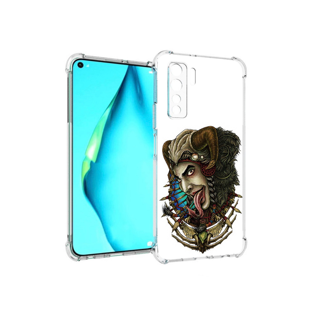 

Чехол MyPads Tocco для Huawei Nova 7 SE длинный язык, Прозрачный, Tocco