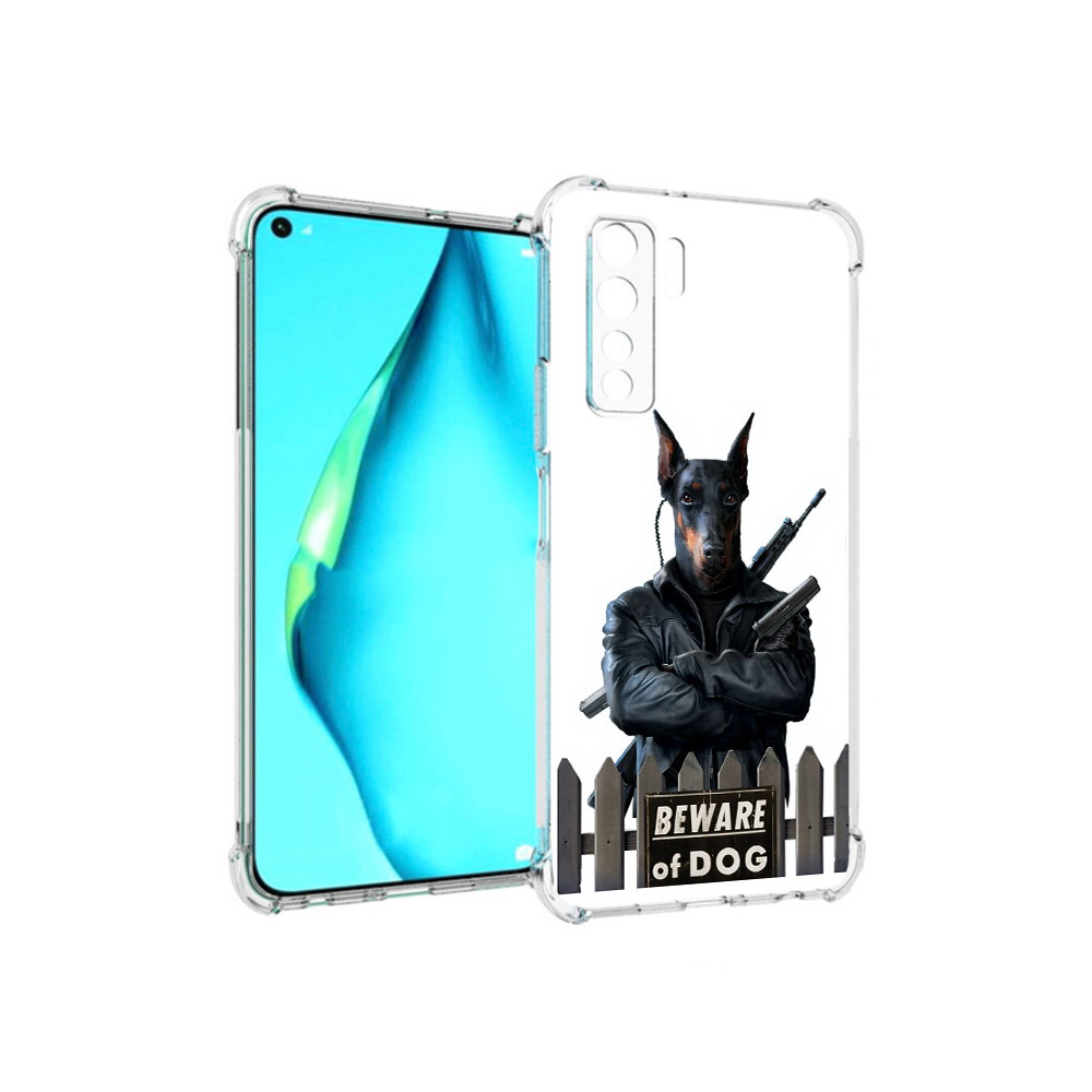 

Чехол MyPads Tocco для Huawei Nova 7 SE доберман, Прозрачный, Tocco