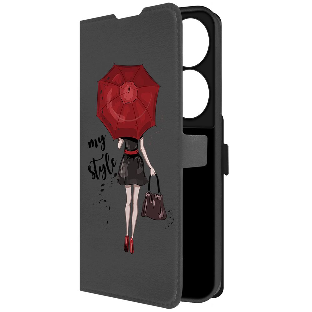 

Чехол-книжка Krutoff Eco Book для Honor X7b Мой стиль (черный)