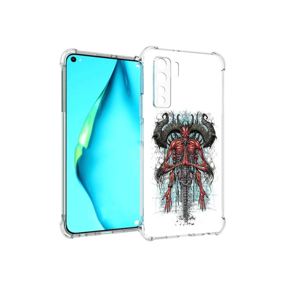 

Чехол MyPads Tocco для Huawei Nova 7 SE дьявол, Прозрачный, Tocco