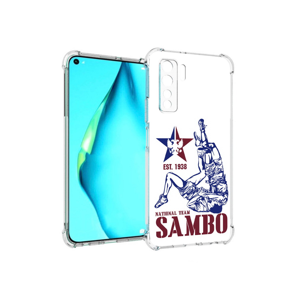 

Чехол MyPads Tocco для Huawei Nova 7 SE единоборства самбо, Прозрачный, Tocco