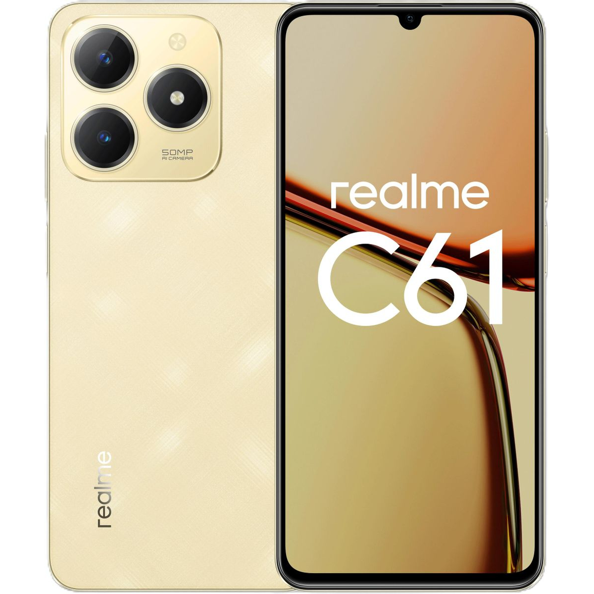 

Смартфон Realme RMX3930 (C61) 8+256 Гб, блестящий золотой