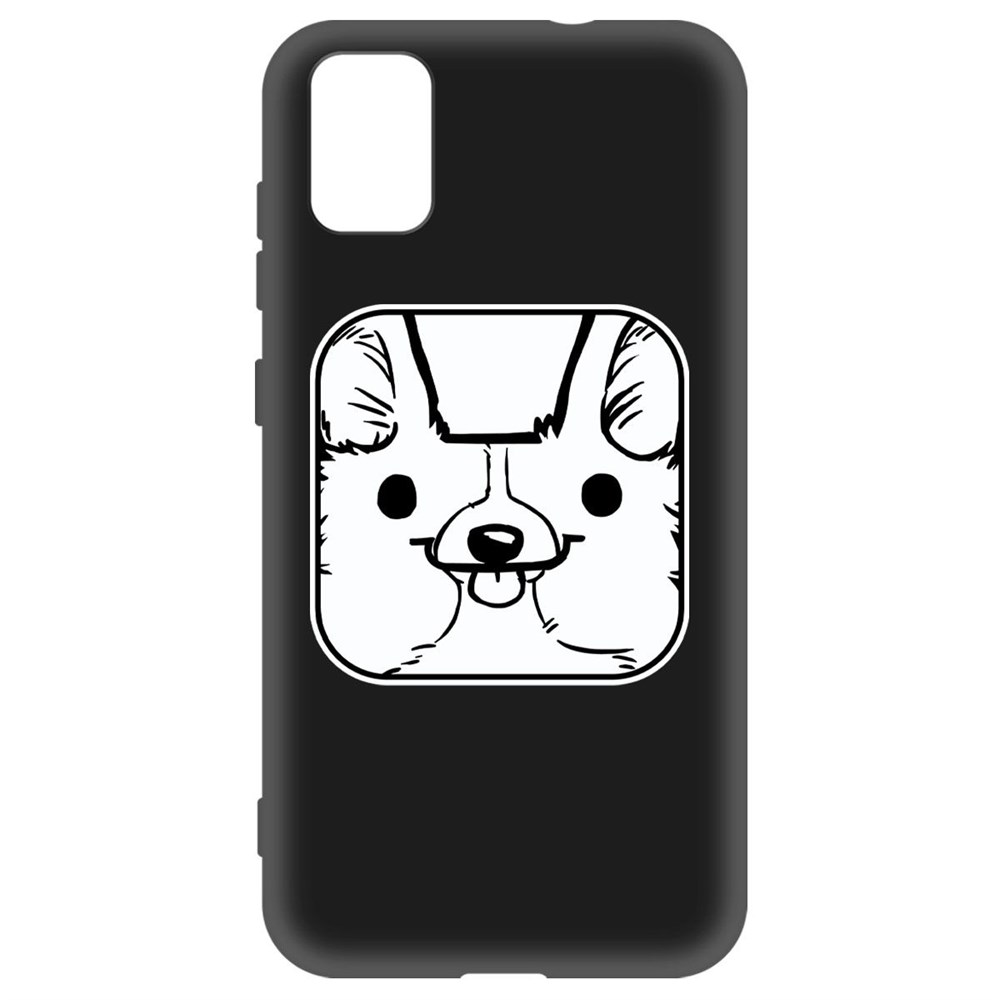

Чехол-накладка Krutoff Soft Case Собачка в кубе для ZTE Blade A31 черный