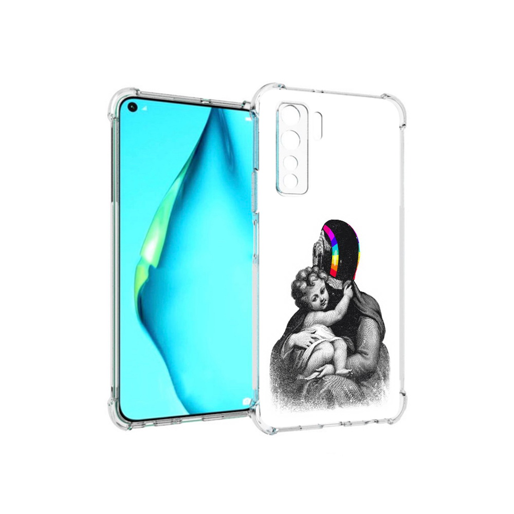 

Чехол MyPads Tocco для Huawei Nova 7 SE защитник в шлеме, Прозрачный, Tocco