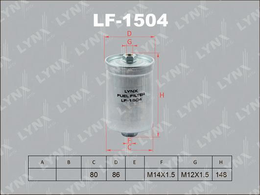 

Фильтр Топливный Подходит Для Gaz Volga 2.3-2.5 95 Lf-1504 Lynxauto Lf1504