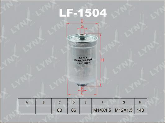 

Фильтр Топливный Подходит Для Gaz Volga 2.3-2.5 95 Lf-1504 Lynxauto Lf1504