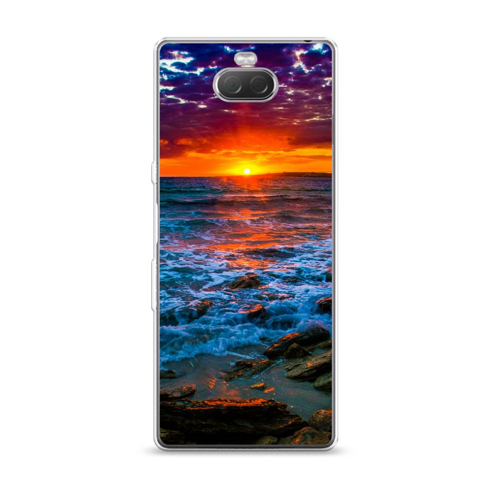 

Чехол на Sony Xperia XA3 "Закат 1", Оранжевый;синий, 53750-2