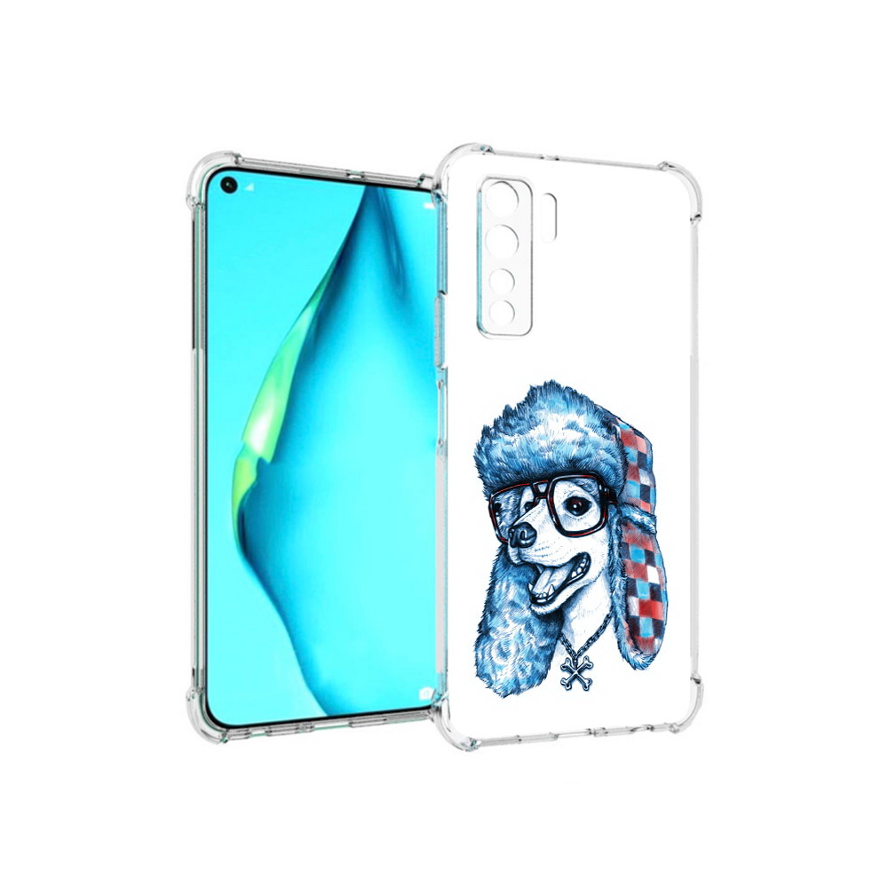 Чехол MyPads Tocco для Huawei Nova 7 SE зимний пес