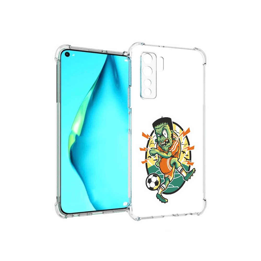 

Чехол MyPads Tocco для Huawei Nova 7 SE зомби футболист, Прозрачный, Tocco