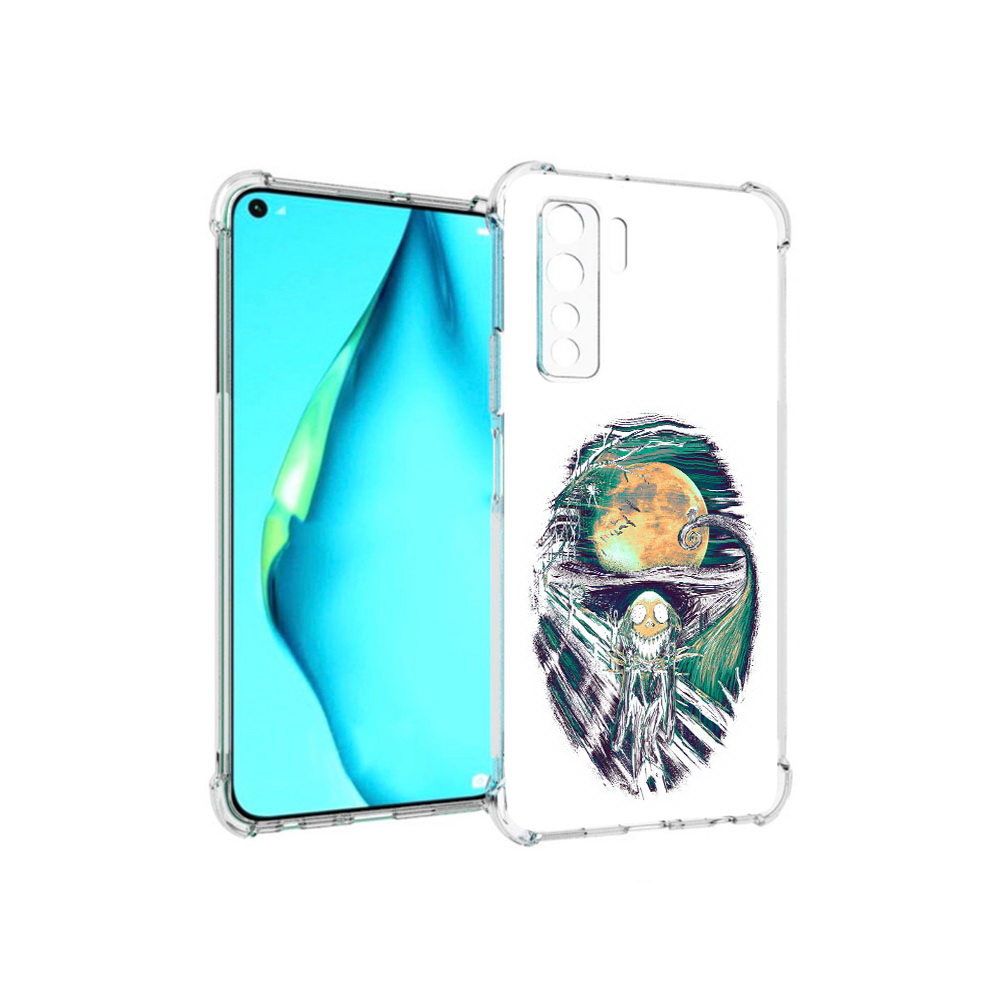 

Чехол MyPads Tocco для Huawei Nova 7 SE зубастое существо абстракция, Прозрачный, Tocco