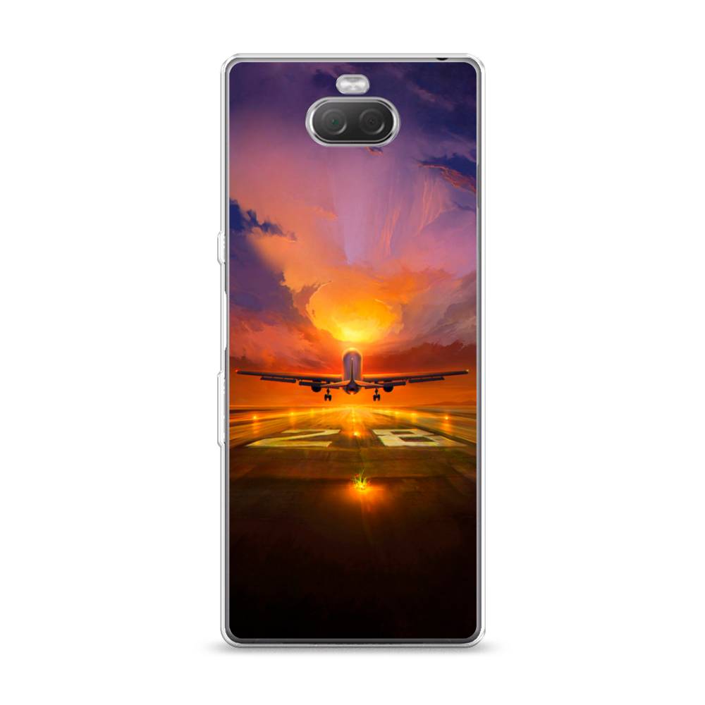 

Чехол на Sony Xperia XA3 "Самолет на посадке", Оранжевый;синий, 53750-6