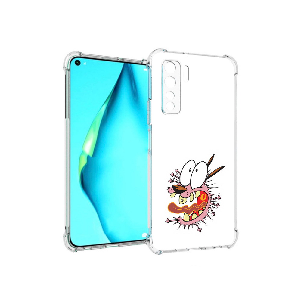 

Чехол MyPads Tocco для Huawei Nova 7 SE испуганный бобик, Прозрачный, Tocco