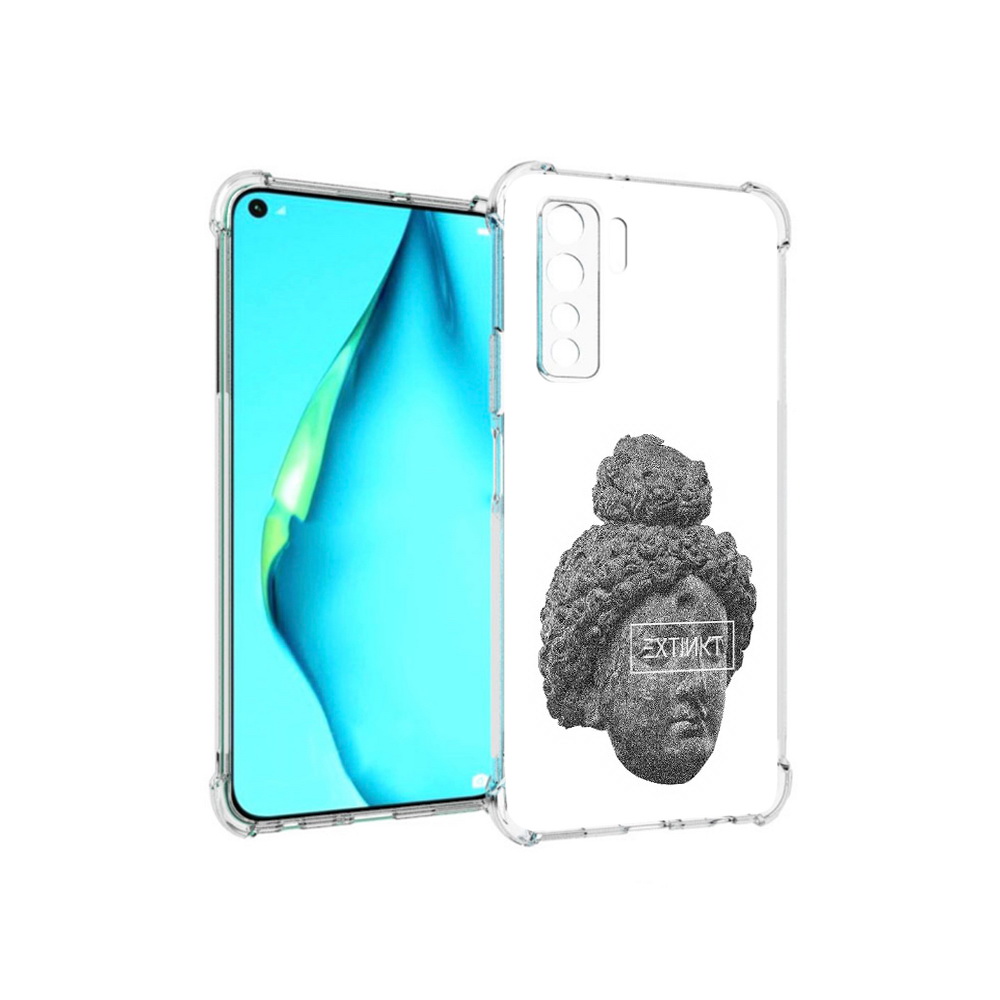

Чехол MyPads Tocco для Huawei Nova 7 SE каменное лицо девушки, Прозрачный, Tocco