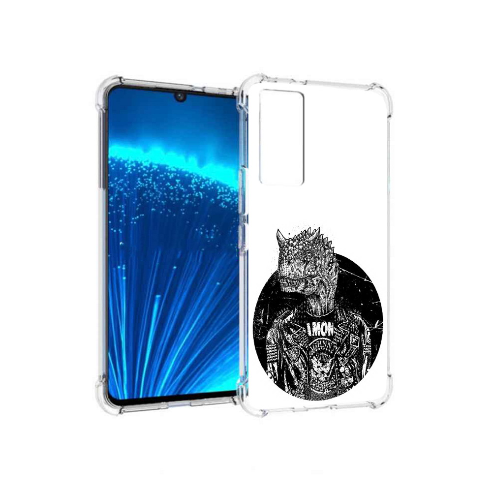 

Чехол MyPads Tocco для Vivo V21E динозавр в куртке (PT226954.394.328), Прозрачный, Tocco