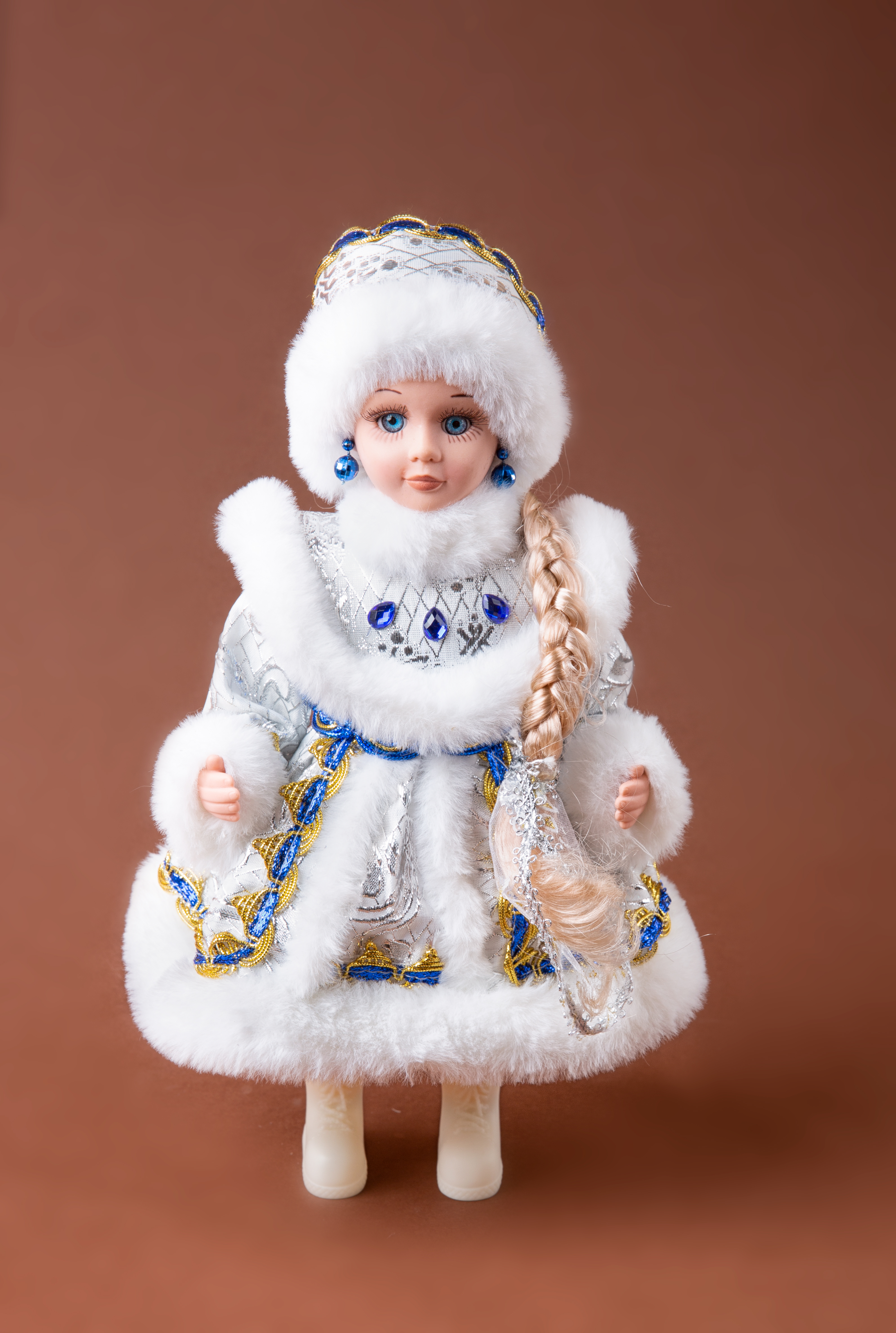 

Новогодняя Фигурка Снегурочка, 30см, Белый