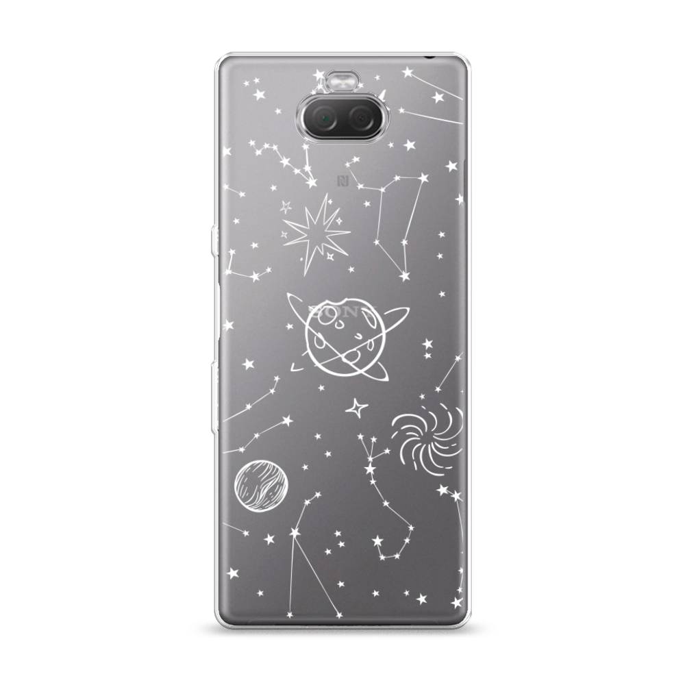 

Чехол на Sony Xperia XA3 "Планеты в космосе", Белый, 53750-2
