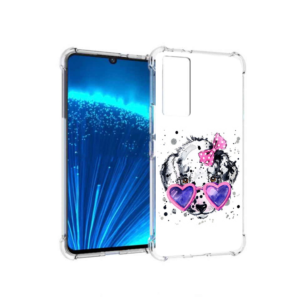 

Чехол MyPads Tocco для Vivo V21E долматинец в очках (PT226954.394.337), Прозрачный, Tocco