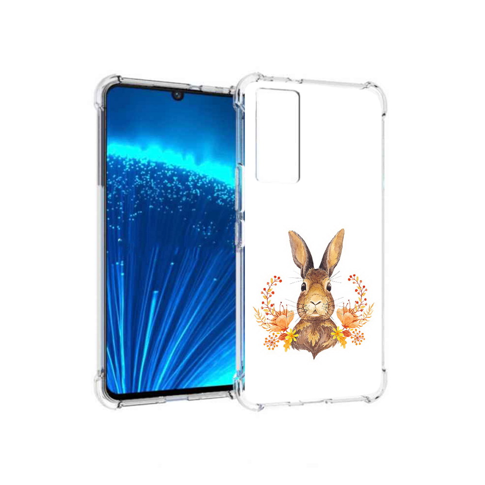 

Чехол MyPads Tocco для Vivo V21E зайка в цветах (PT226954.394.349), Прозрачный, Tocco