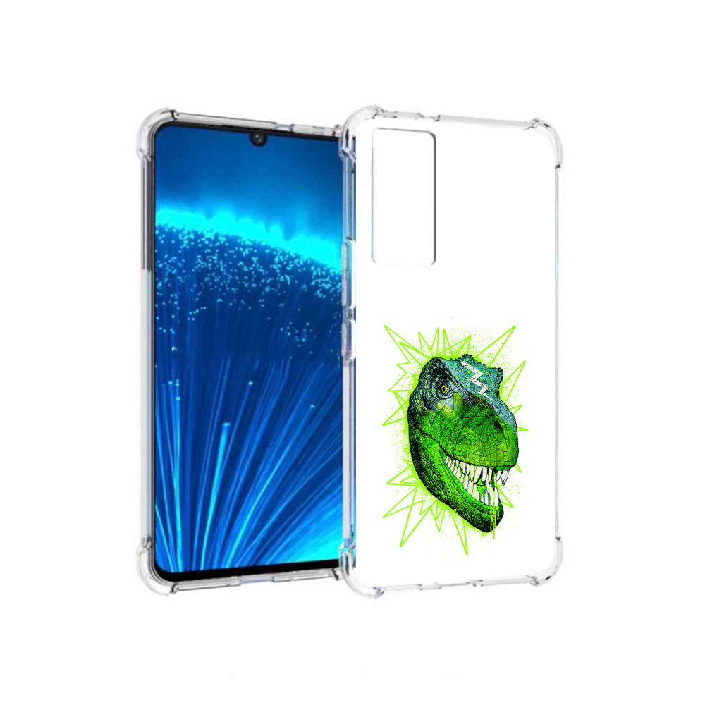 

Чехол MyPads Tocco для Vivo V21E зеленый динозавр (PT226954.394.358), Прозрачный, Tocco