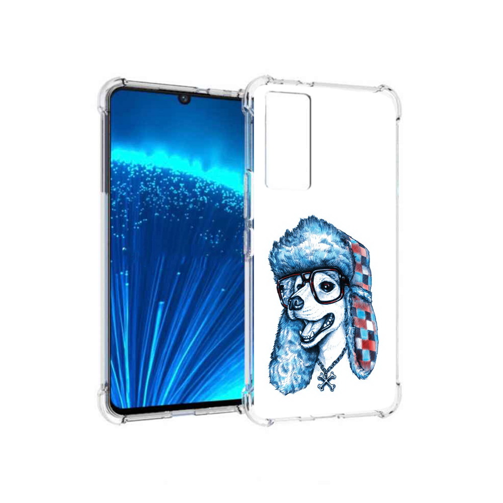 

Чехол MyPads Tocco для Vivo V21E зимний пес (PT226954.394.362), Прозрачный, Tocco
