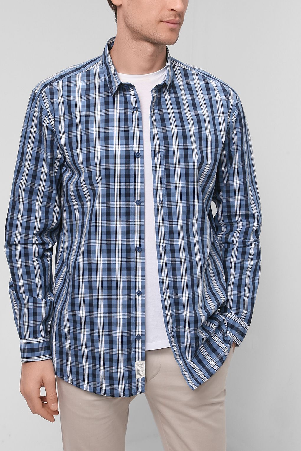 Рубашка мужская Esprit 022EE2F305 синяя L