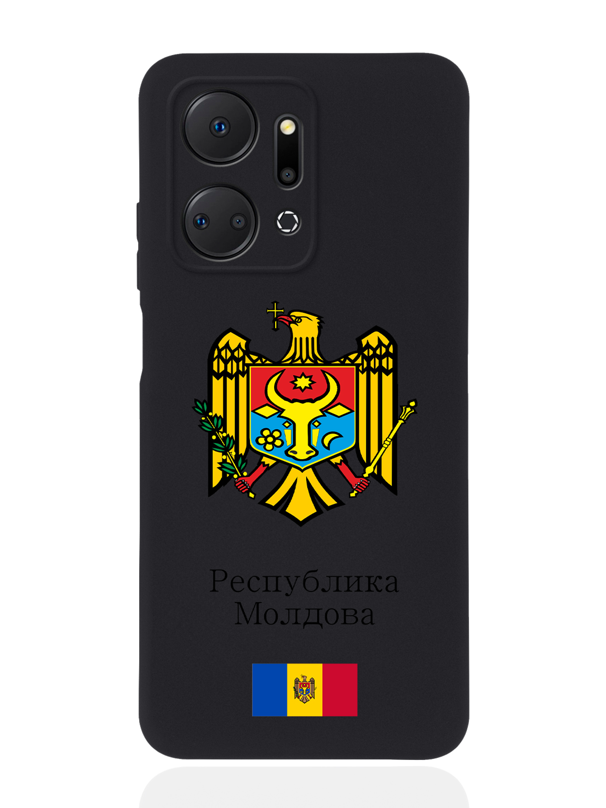 

Чехол SignumCase для Honor X7a Герб Республики Молдова/ Герб Молдавии черный, Разноцветный