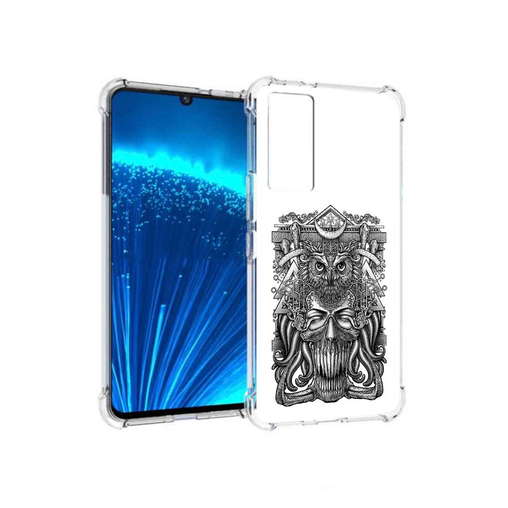 

Чехол MyPads Tocco для Vivo V21E зубастая сова (PT226954.394.369), Прозрачный, Tocco