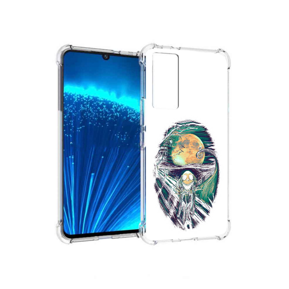 

Чехол MyPads Tocco для Vivo V21E зубастое существо абстракция (PT226954.394.370), Прозрачный, Tocco