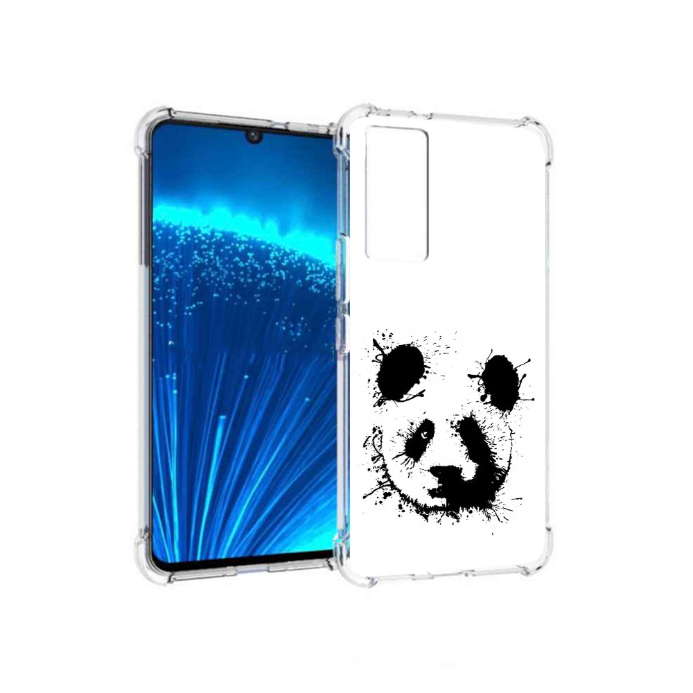 

Чехол MyPads Tocco для Vivo V21E клякса-панда (PT226954.394.389), Прозрачный, Tocco