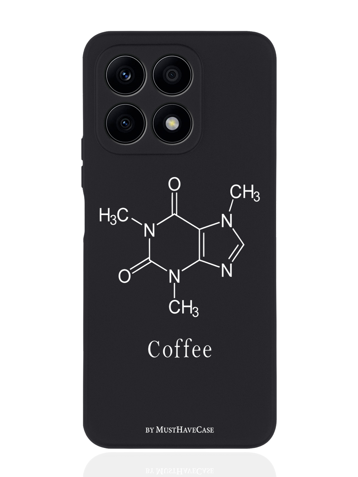 

Чехол MustHaveCase для Honor X8a Молекула кофе черный, Черный;белый