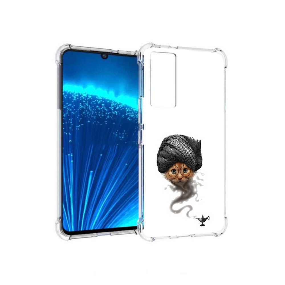 

Чехол MyPads Tocco для Vivo V21E кот джин (PT226954.394.398), Прозрачный, Tocco