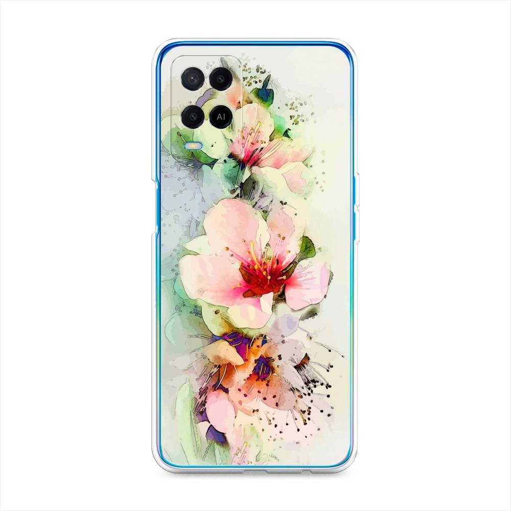 

Чехол для Oppo A54 "Нежные цветы", Зеленый;розовый, 256150-2