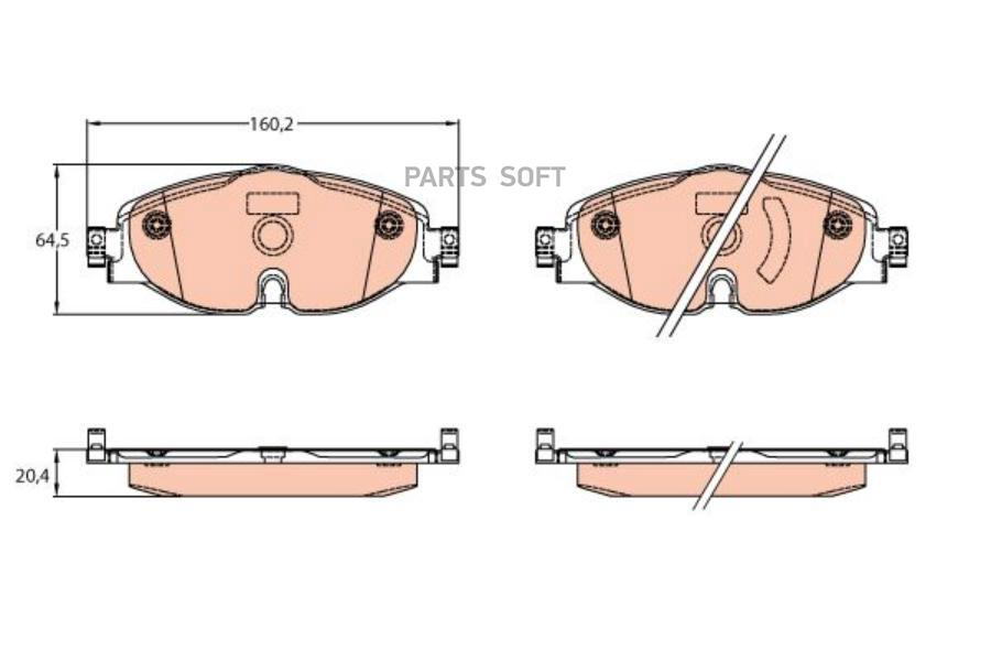 

Колодки тормозные передние VW GOLF 15-/PASSAT 15-/TIGUAN 16-