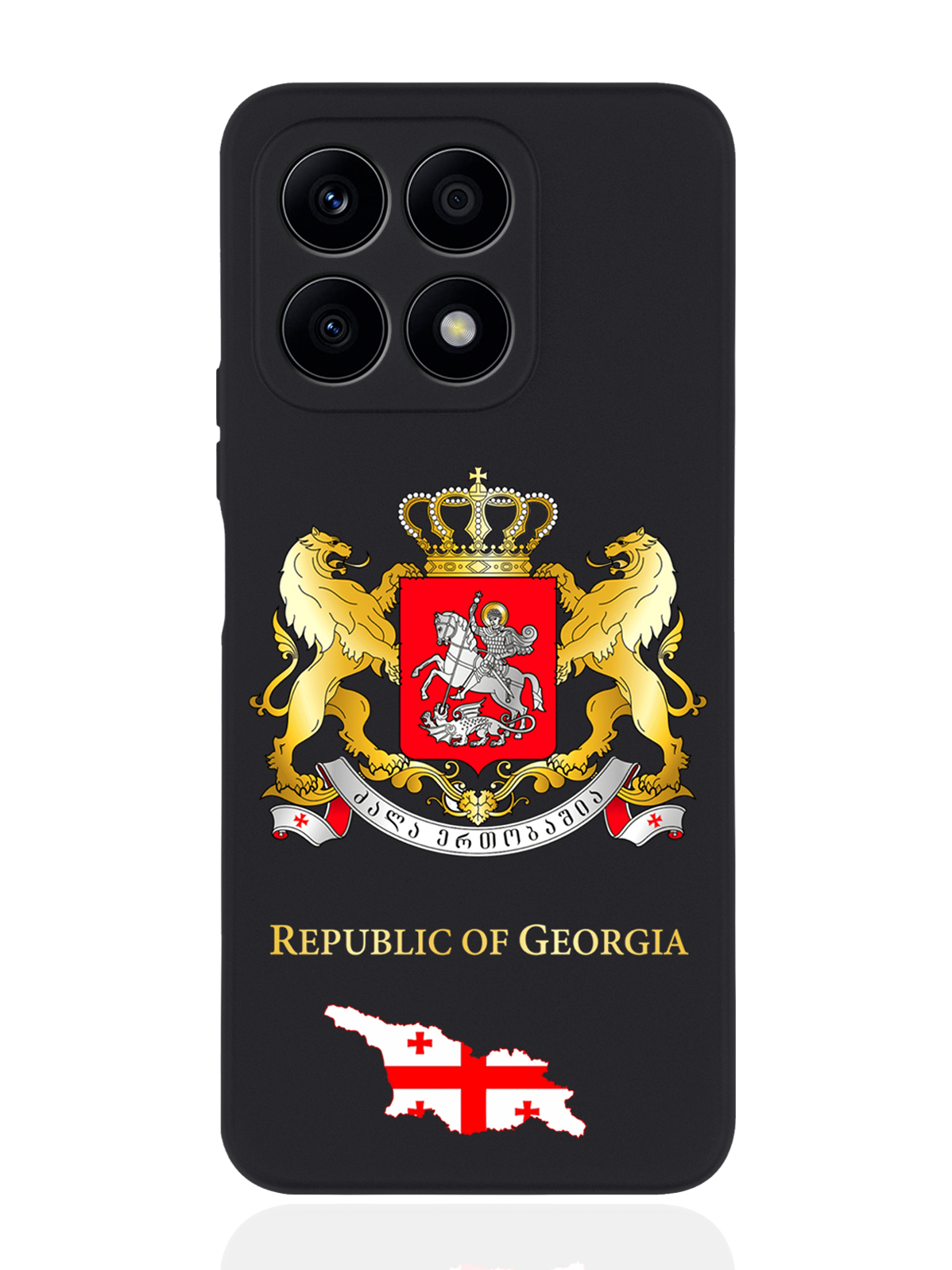 

Чехол SignumCase для Honor X8a Герб Грузии черный, Разноцветный