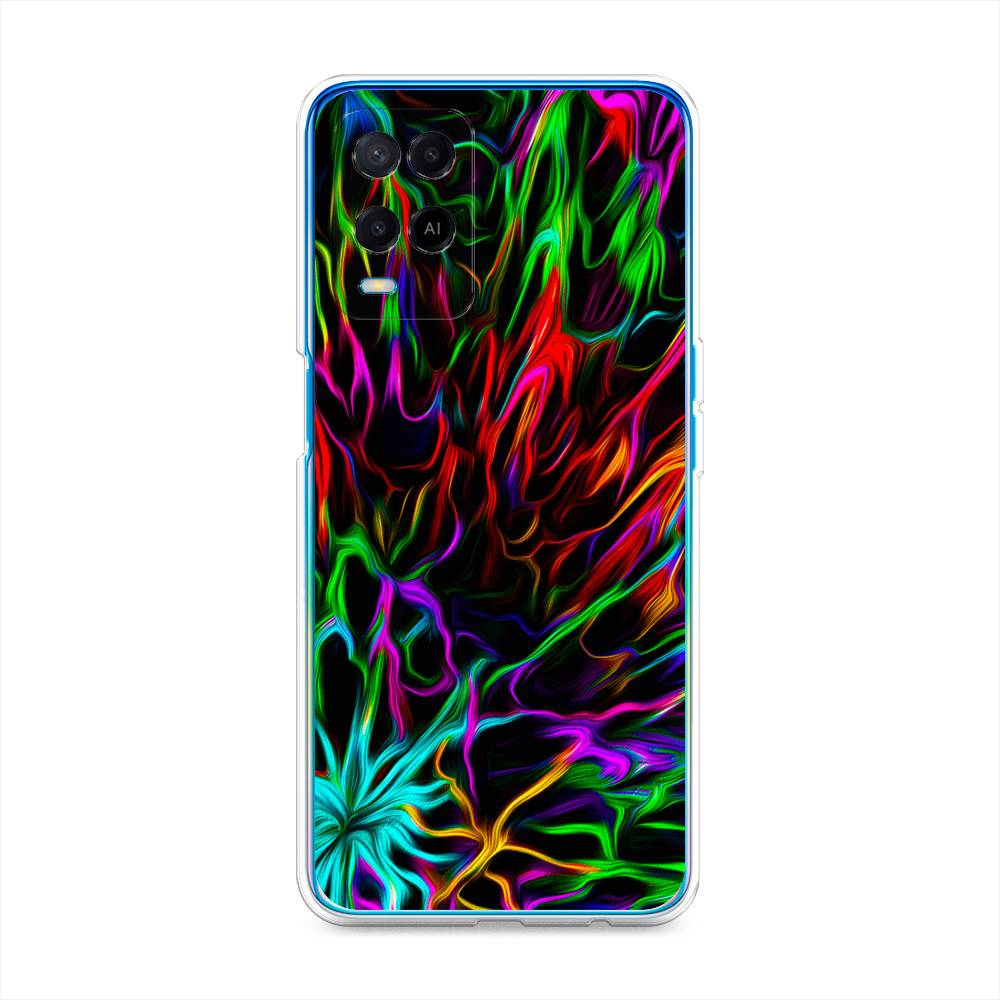 

Чехол для Oppo A54 "Разноцветные разводы", Голубой;зеленый;оранжевый, 256150-3