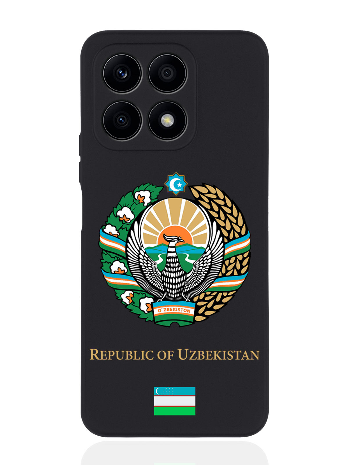 

Чехол SignumCase для Honor X8a Герб Узбекистана черный, Разноцветный