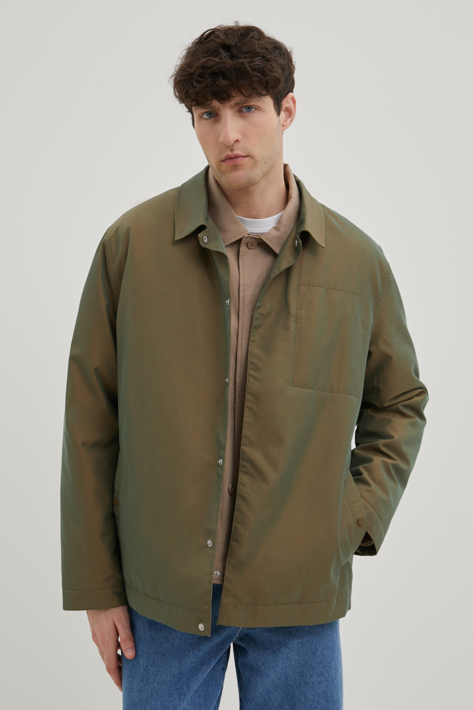 Куртка мужская Finn Flare FBE21040 зеленая 2XL