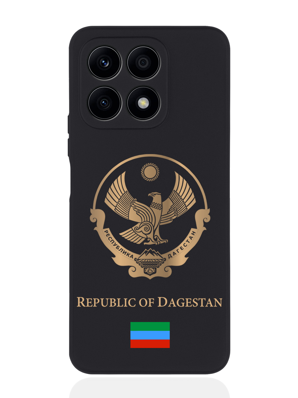 

Чехол SignumCase для Honor X8a Золотой Герб Дагестана черный, Золотистый;черный