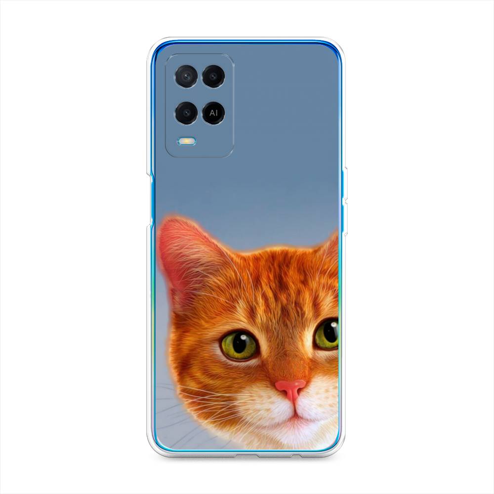 

Чехол для Oppo A54 "Любопытный котик", Коричневый, 256150-1