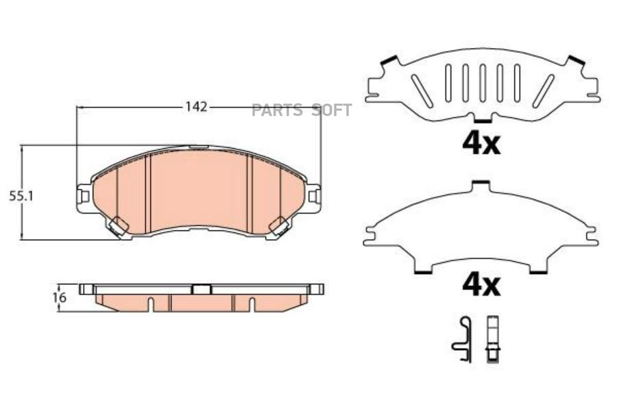 

Тормозные колодки ZFR передние gdb3633zfr