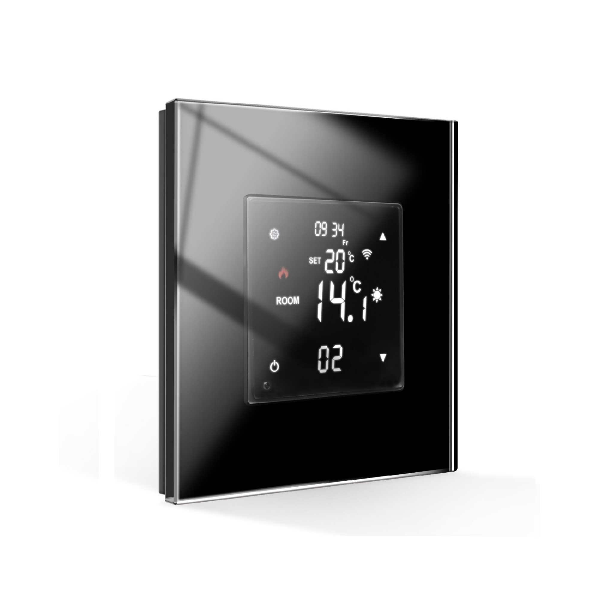 Умный WiFi терморегулятор Smart Aura SA-TE100F(B) для электрического теплого пола умный терморегулятор для тёплых полов izba tech 0006 02 с wifi