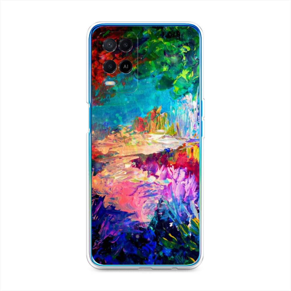 

Чехол для Oppo A54 "Лес-гуашь", Синий;розовый;зеленый, 256150-4