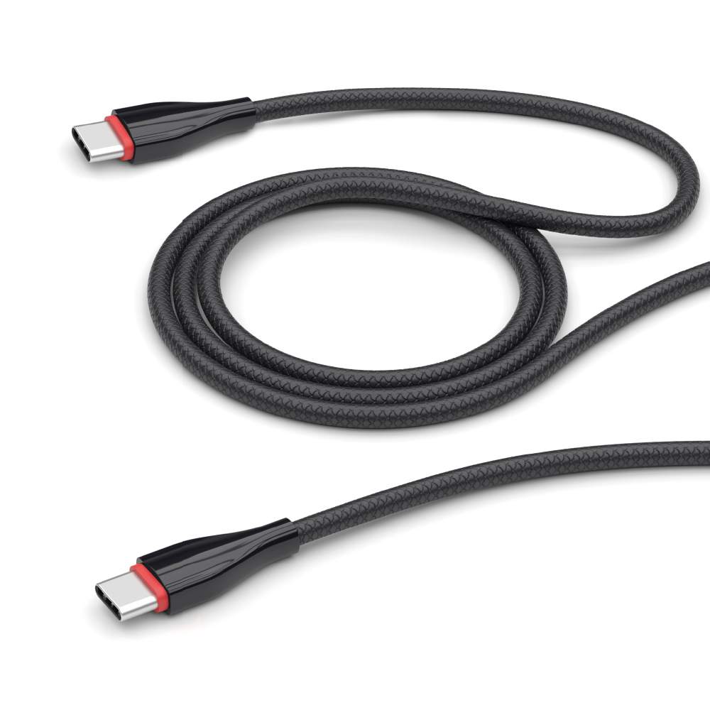 

Дата-кабель Ceramic USB-C - USB-C, 1м, черный, Deppa, крафт, 72397-OZ