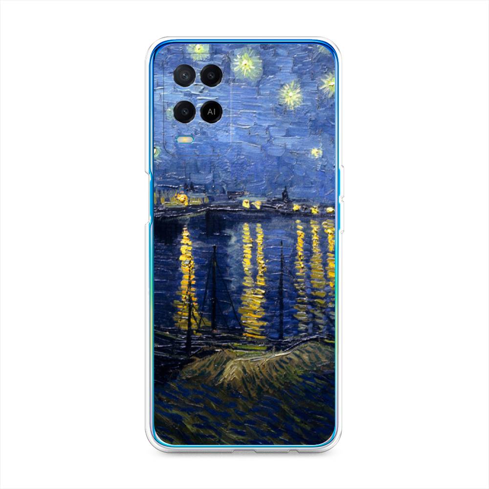 

Чехол для Oppo A54 "Звездная ночь над Роной", Синий;желтый, 256150-4