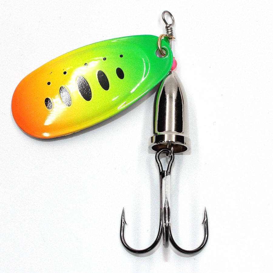 

Блесна для рыбалки вертушка Namazu Lothar, вес 12 г, цвет 07, Серебристый;зеленый;желтый;оранжевый, Lothar